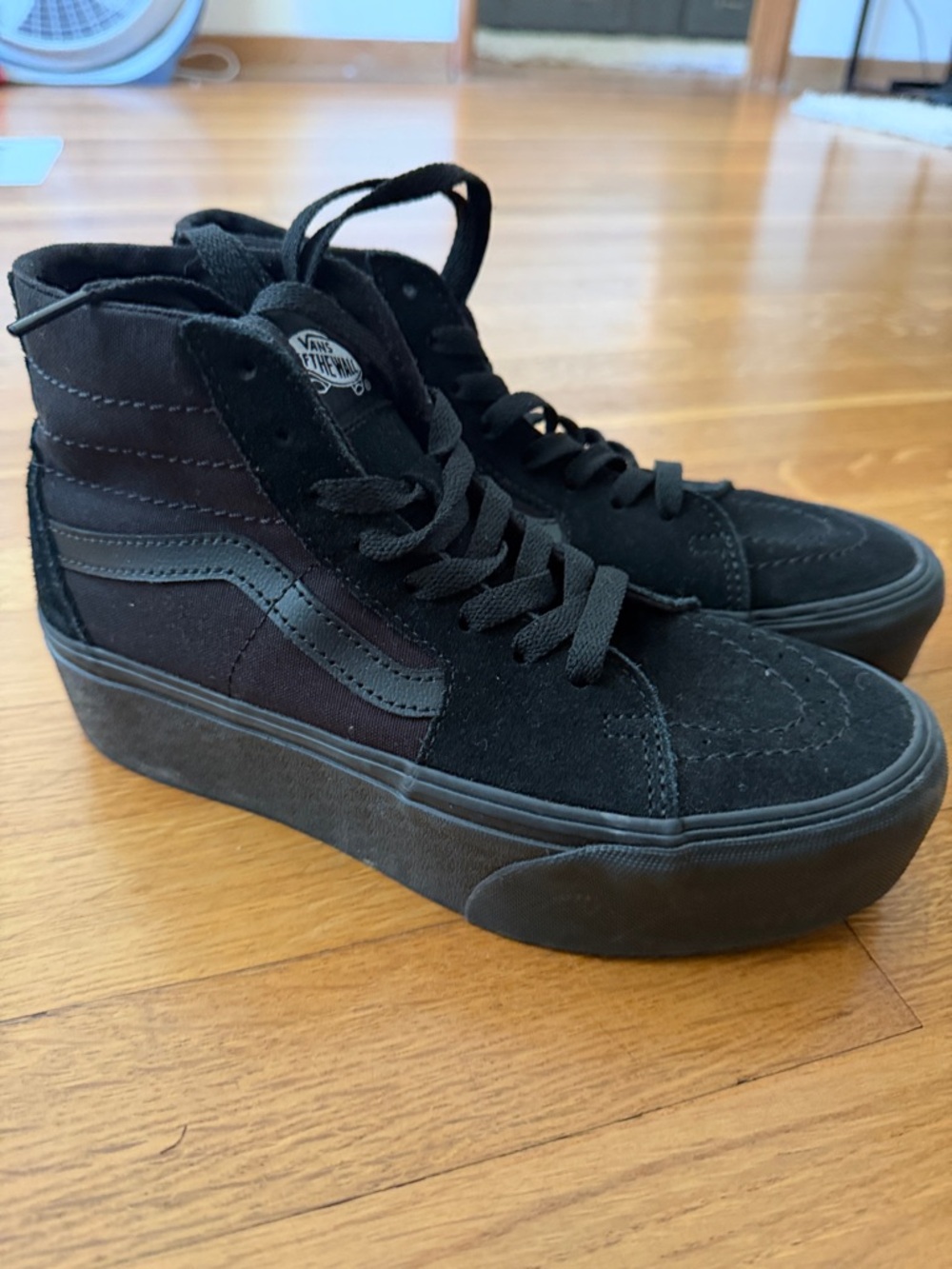 Vans High-Top Platform Sneakers in Black
